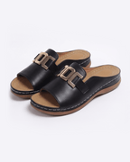 Damen Slides mit Goldketten-Detail