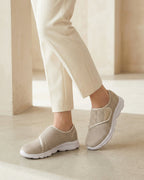 Dame walking sneakers – slip-on mesh-strik