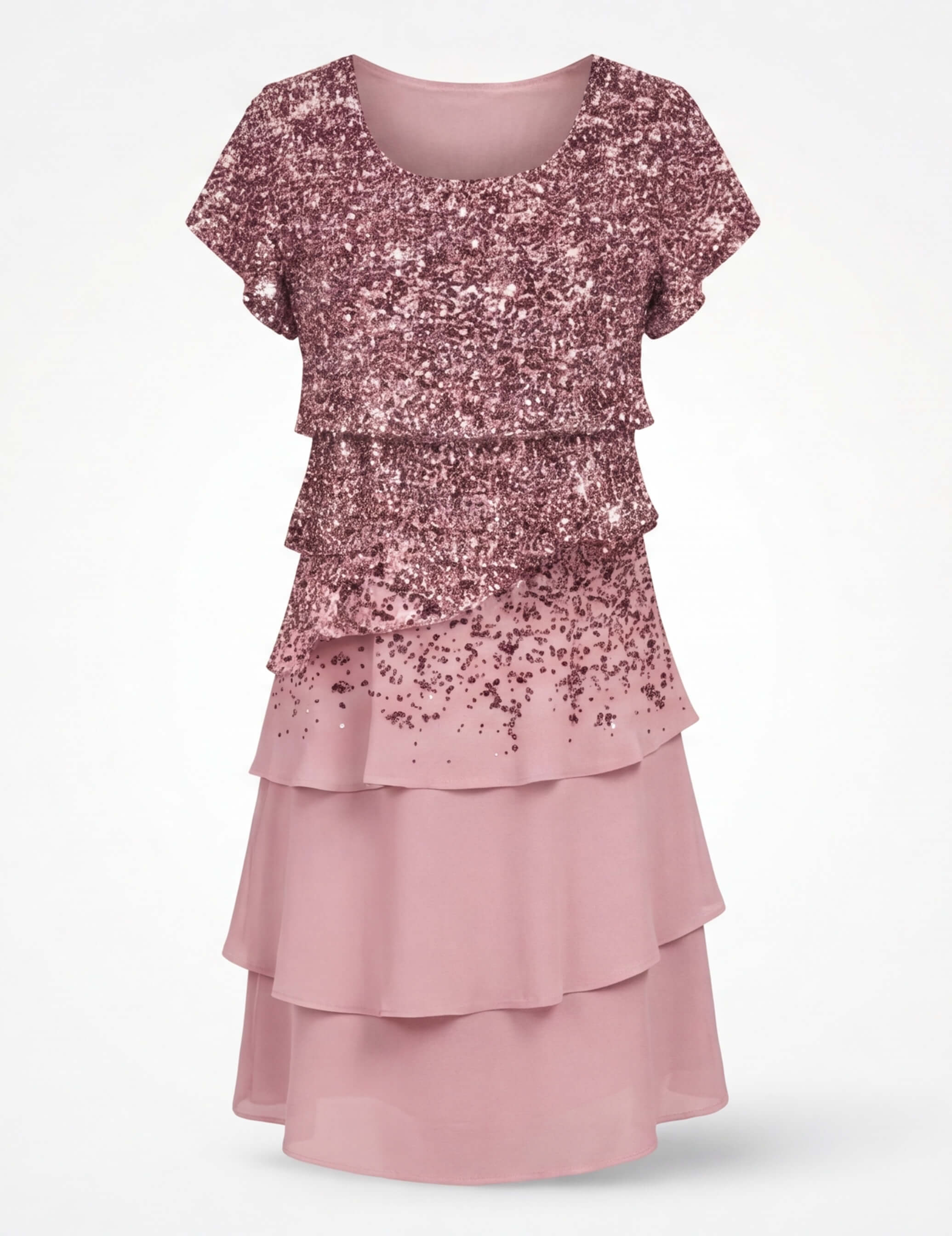 Damenkleid – Florales Kleid mit Rüschen und Lagen
