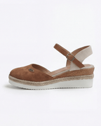 Dame plateau-sandaler med espadrille-slingback