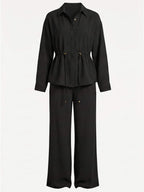 Damen-Set mit Hemd und Hose mit weitem Bein