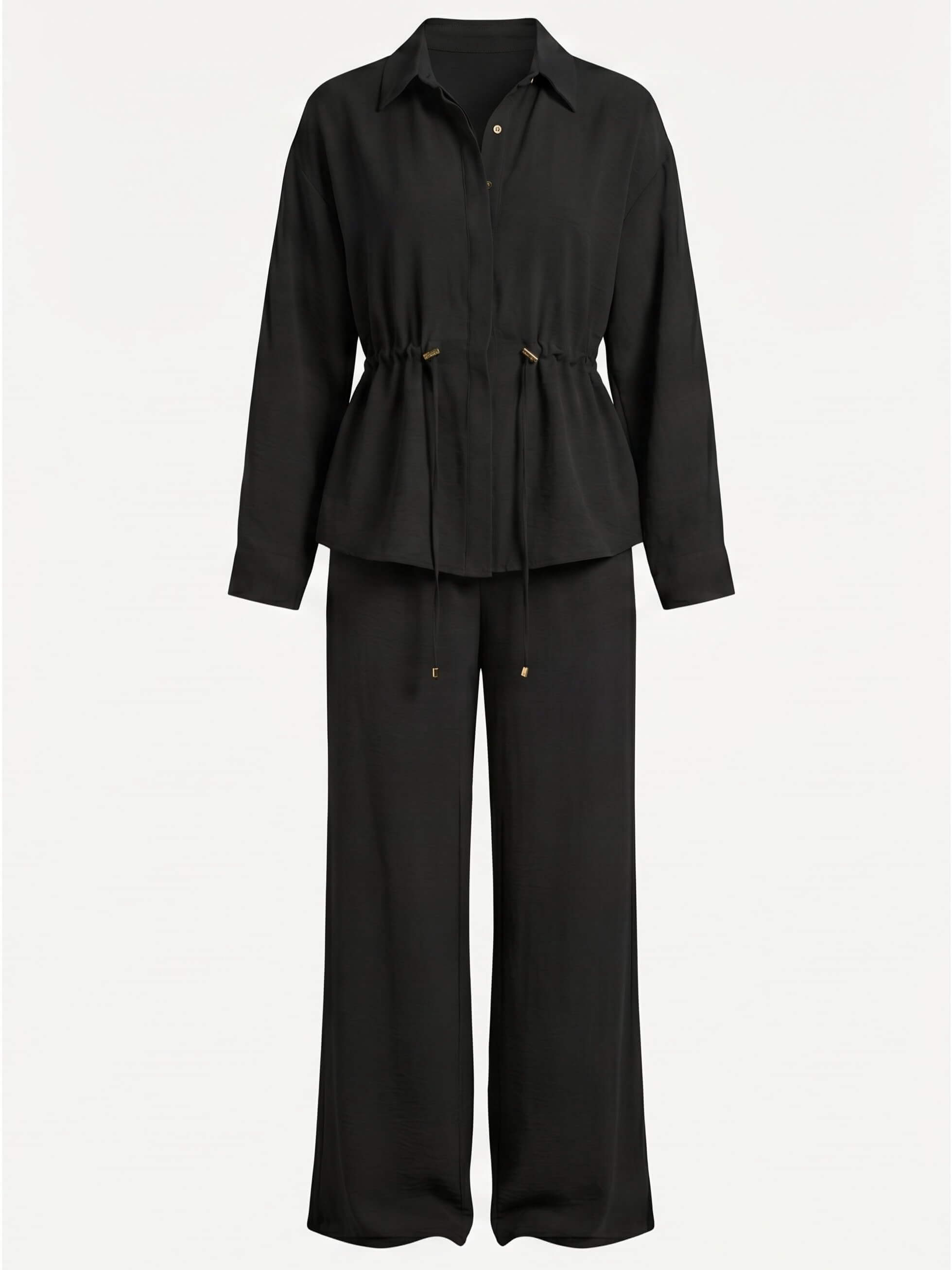 Damen-Set mit Hemd und Hose mit weitem Bein