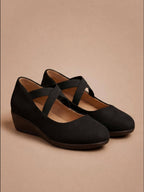 Damen Wedges mit Kreuzriemen – Komfortable Keilabsatzschuhe