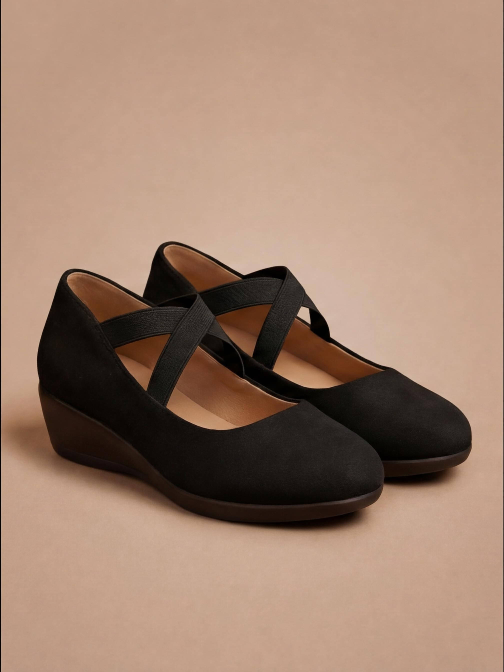 Damen Wedges mit Kreuzriemen – Komfortable Keilabsatzschuhe