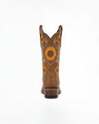 Botas camperas para mujer: con bordado de girasoles
