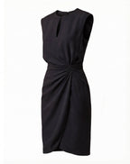 Elegantes Damen Midi-Cocktailkleid mit Keyhole-Ausschnitt