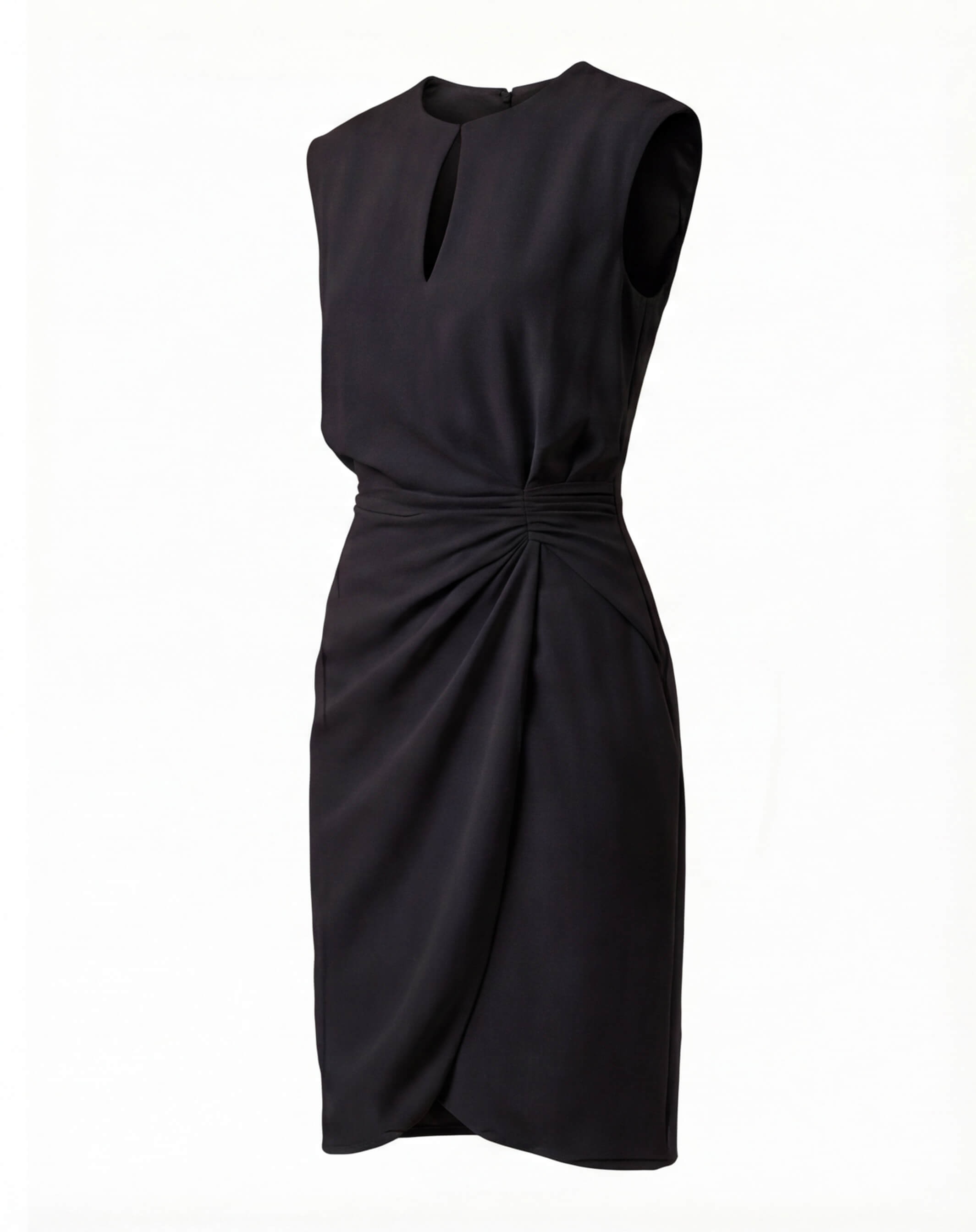 Elegantes Damen Midi-Cocktailkleid mit Keyhole-Ausschnitt