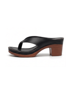 Damen Sandalen mit Blockabsatz und Zehensteg