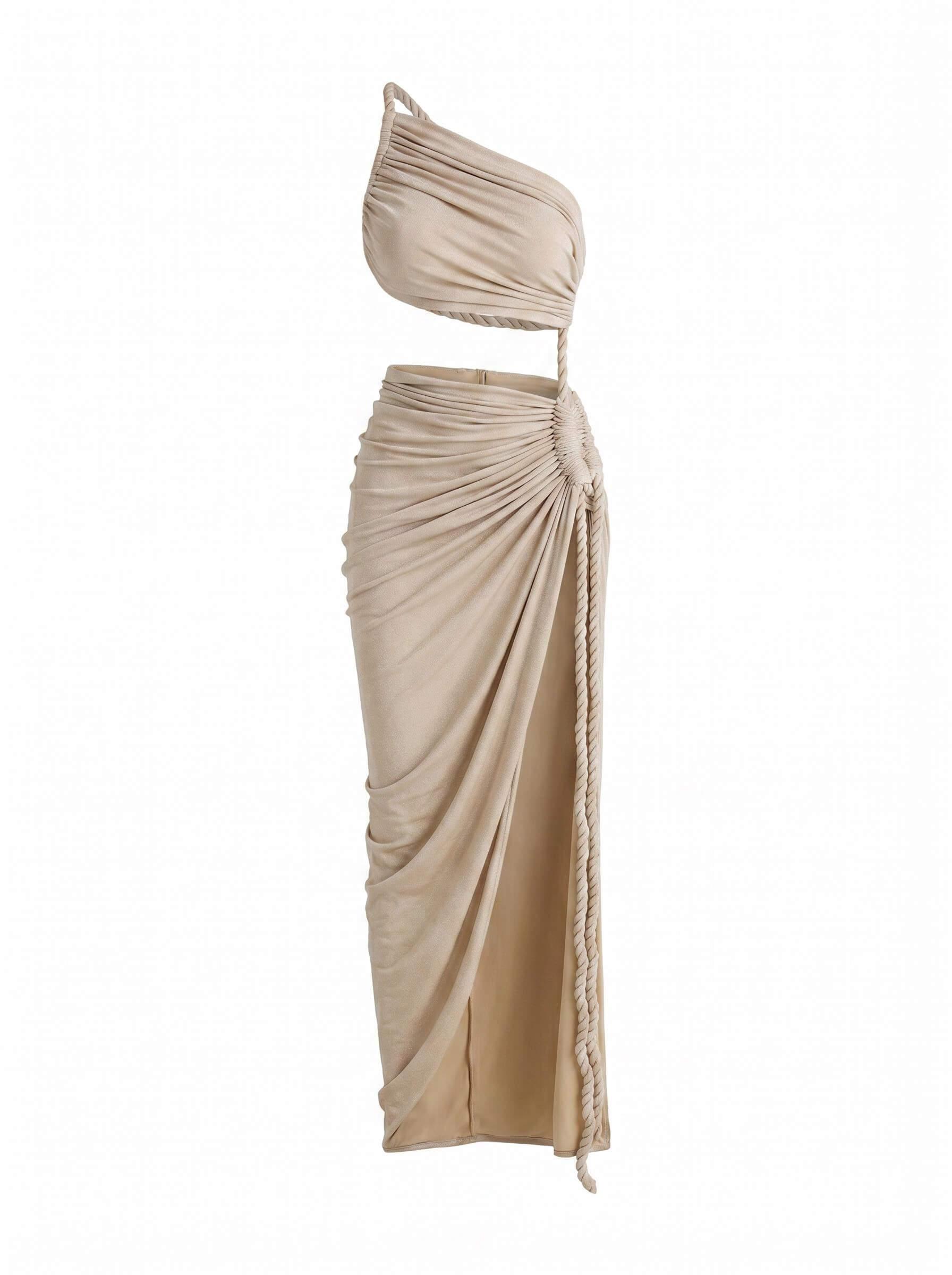 Damen-Set mit One-Shoulder-Top und Maxirock