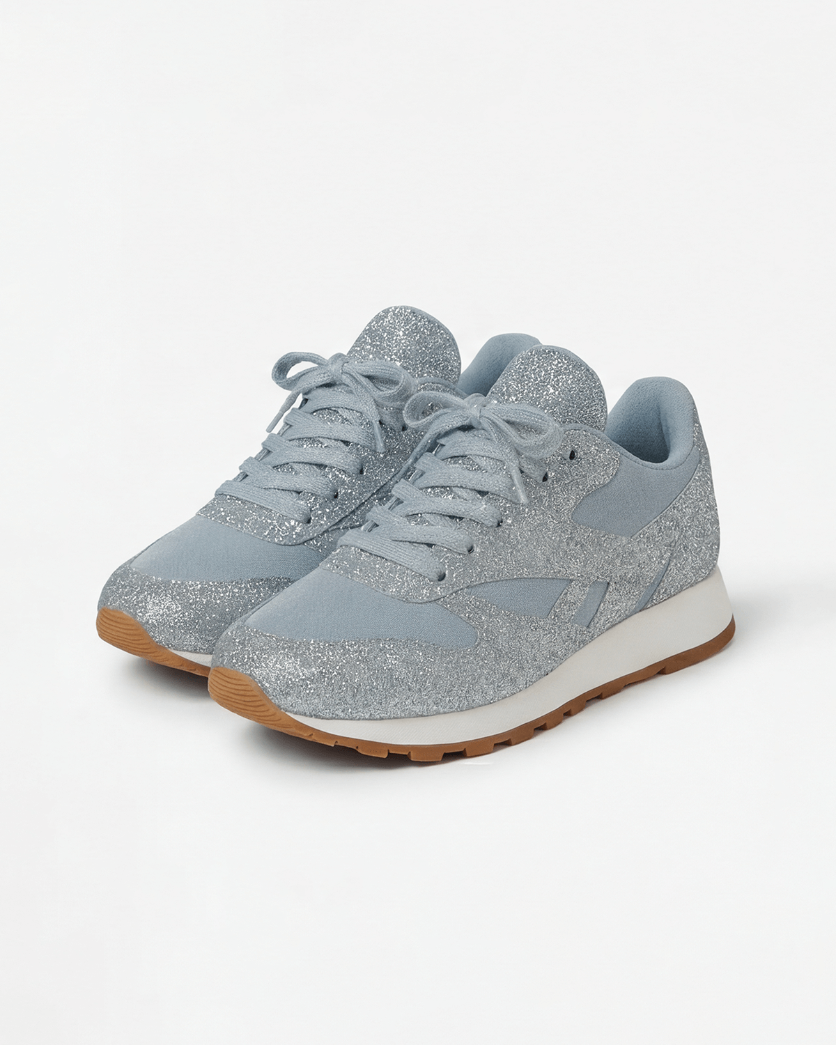 Damen Schnür-Sneaker – Glitzer Low-Top