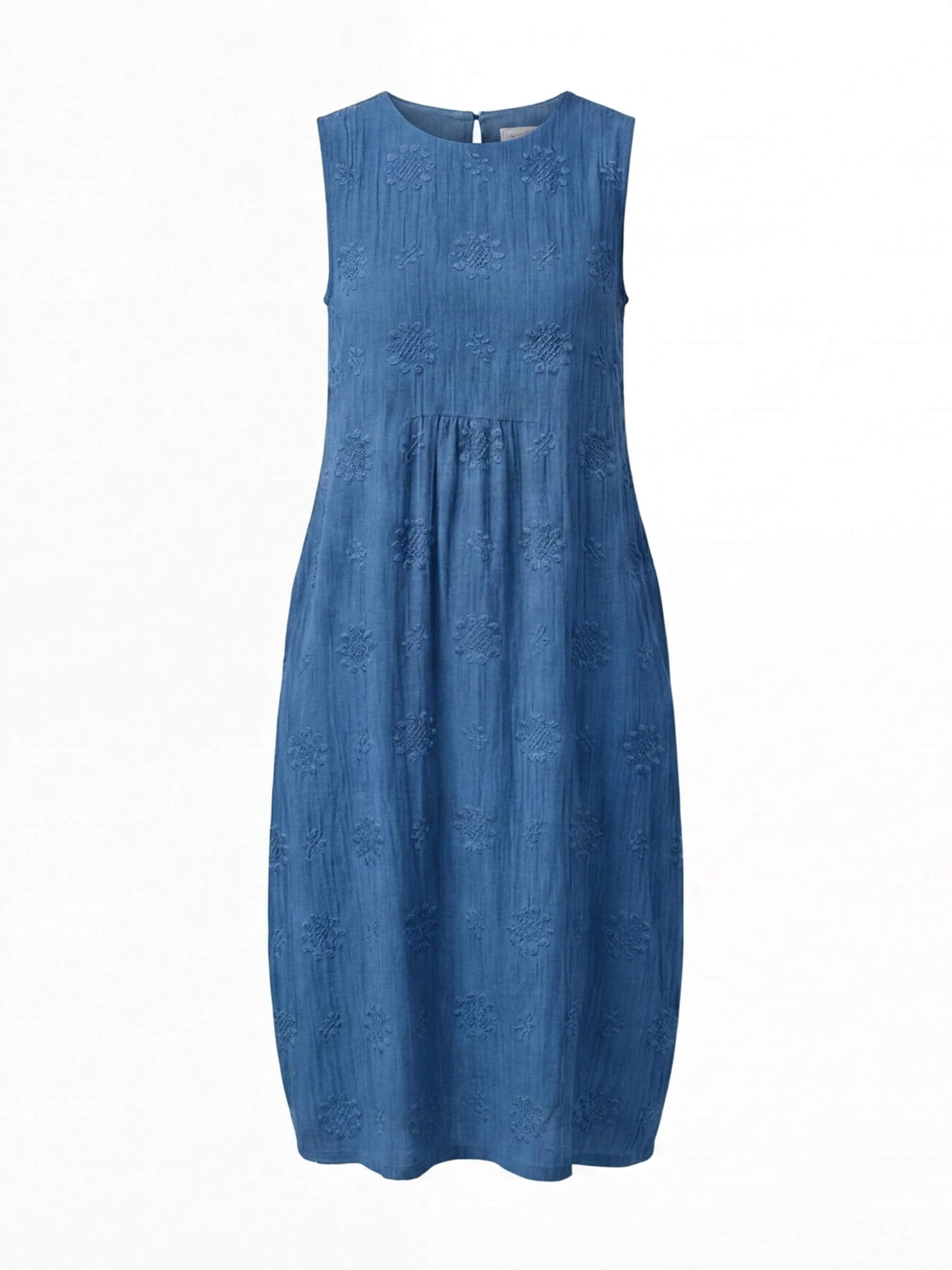Besticktes ärmelloses Midi-Kleid für Damen