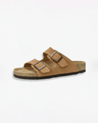 Damen Slide-Sandalen – mit Doppel-Schnallen