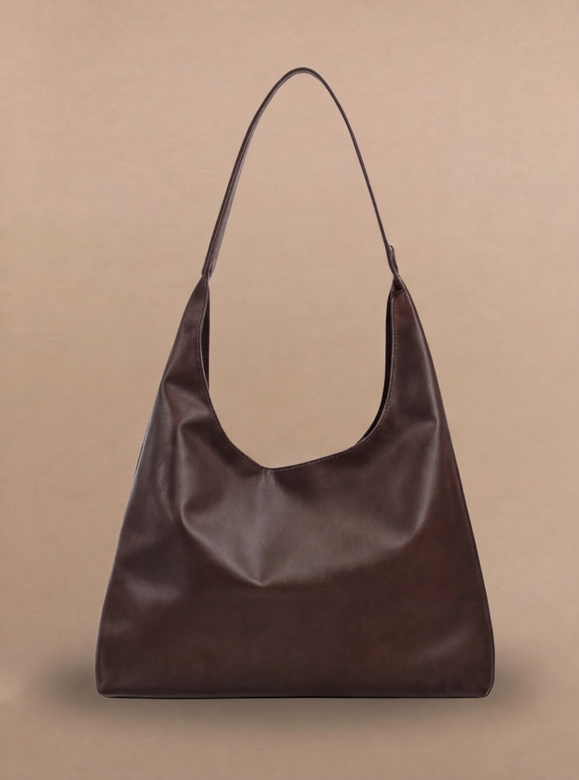 Damen Schultertasche – Minimalistische Leder Hobo Bag