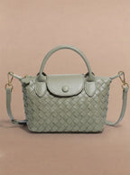 Damen Handtasche – Geflochtene Mini-Bag aus Kunstleder