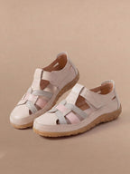 Damen Geschlossene Sandalen – Komfort Sandalen mit Verstellbaren Riemen