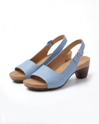 Damen Sandalen mit Blockabsatz – Minimalistisches Slingback-Design