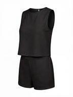 Damen Set – Ärmelloses Top & Shorts Zweiteiler
