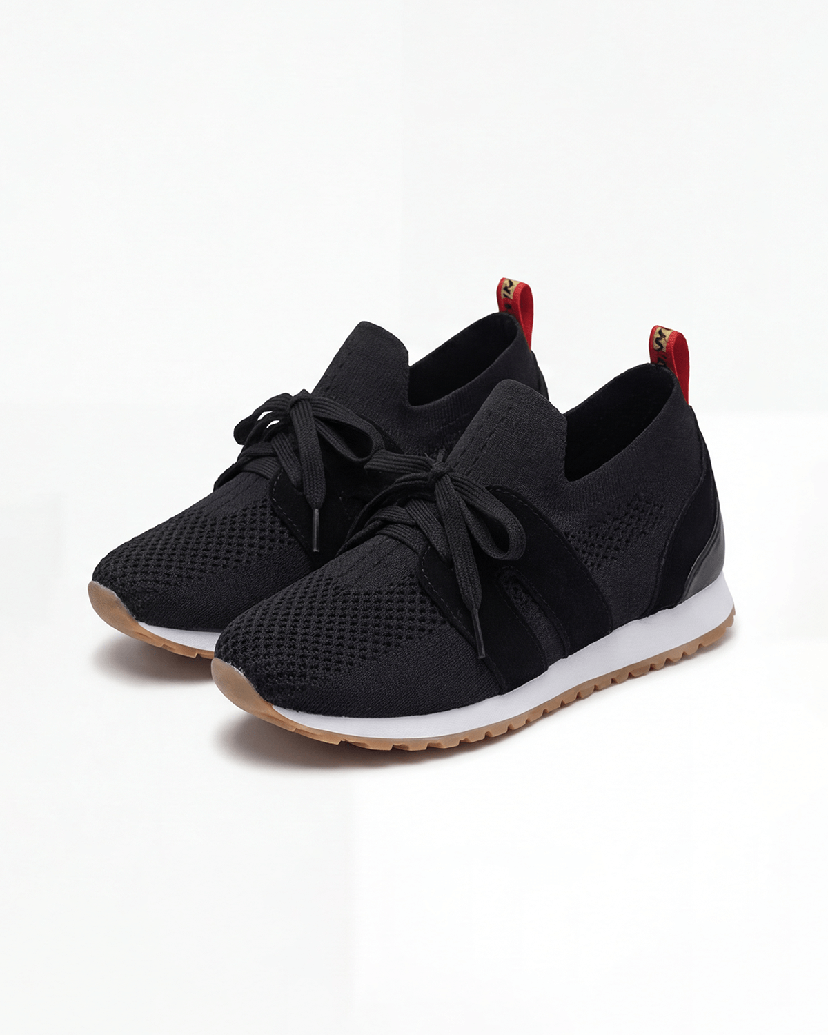 Damen Freizeit-Sneaker – Strick-Schnürschuhe