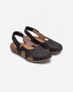 Damen Flache Sandalen – Slingback mit Ausschnitten