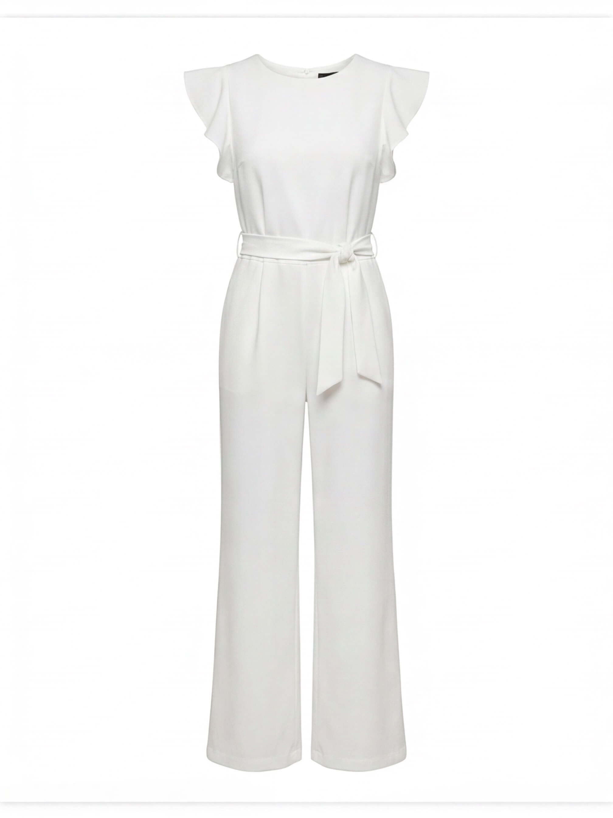 Damen Jumpsuit mit Weitem Bein und Schleifen-Taille