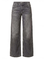 Damen Wide-Leg Jeans mit Distressed-Details