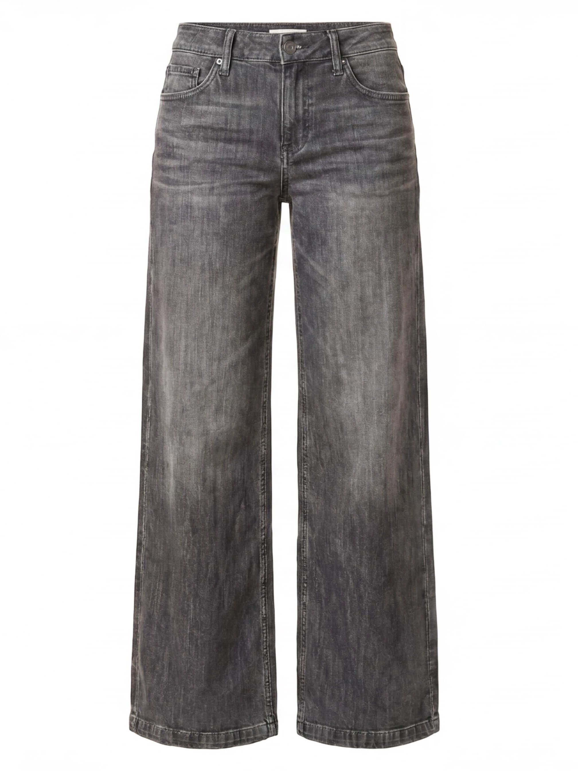 Damen Wide-Leg Jeans mit Distressed-Details