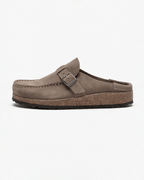 Damen Pantoletten im Loafer-Stil – mit Schnallenriemen