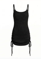 Abito Mini a Maglia da Donna – Spalline a Spaghetti e Silhouette Sottile