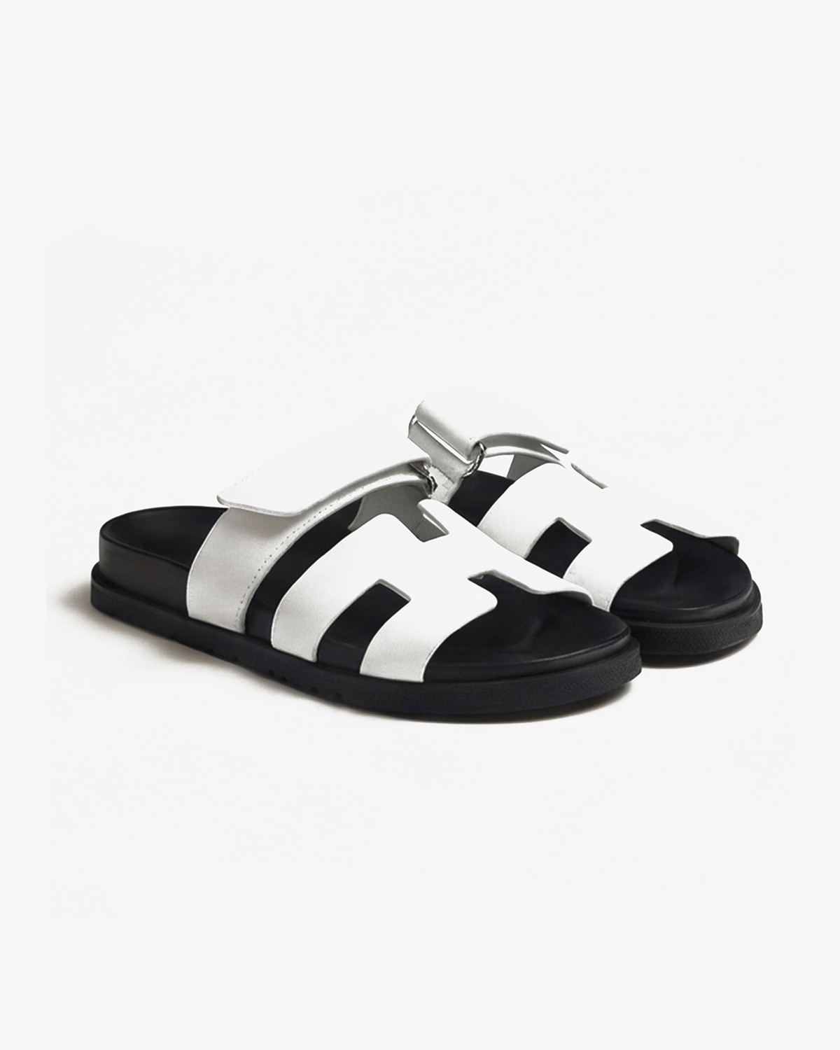 Damen Slide-Sandalen mit breitem Riemen und gepolstertem Fußbett