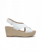 Damen Keilsandalen mit Plateau und Espadrille-Crisscross-Design
