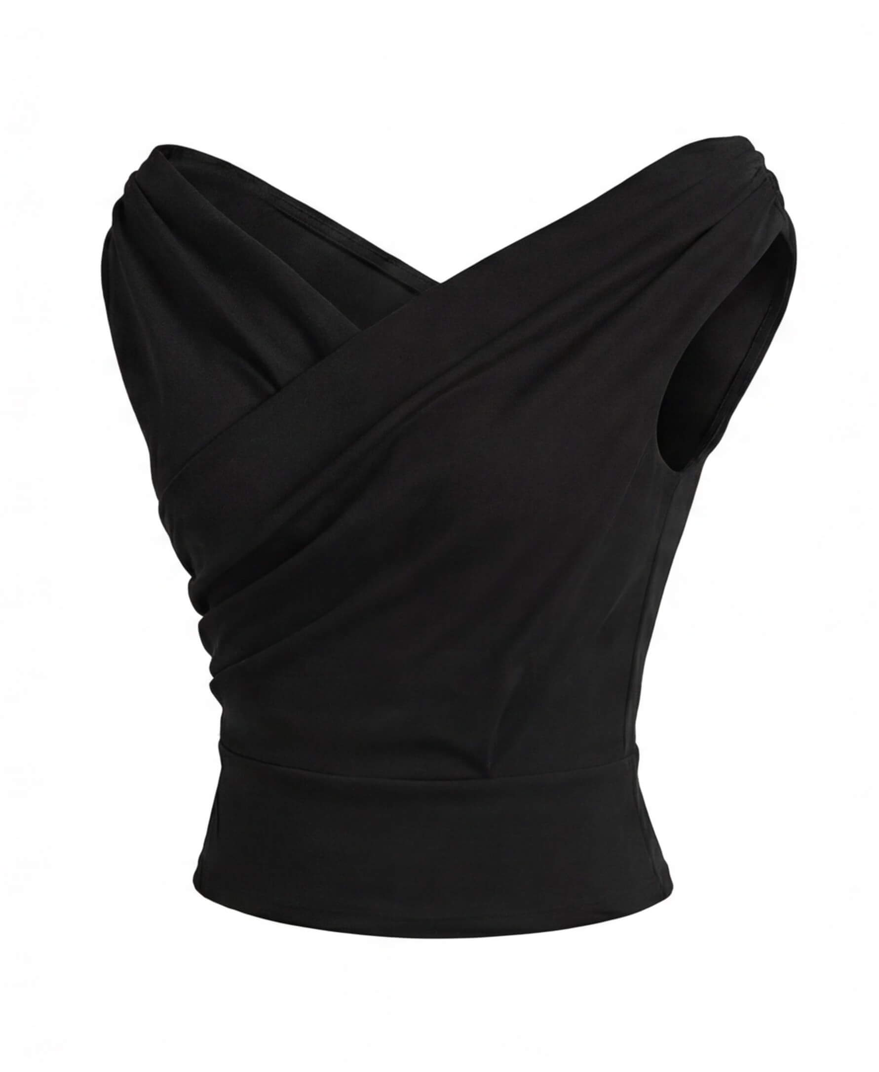 Damen Top mit überkreuzter Front – Ärmelloses Design