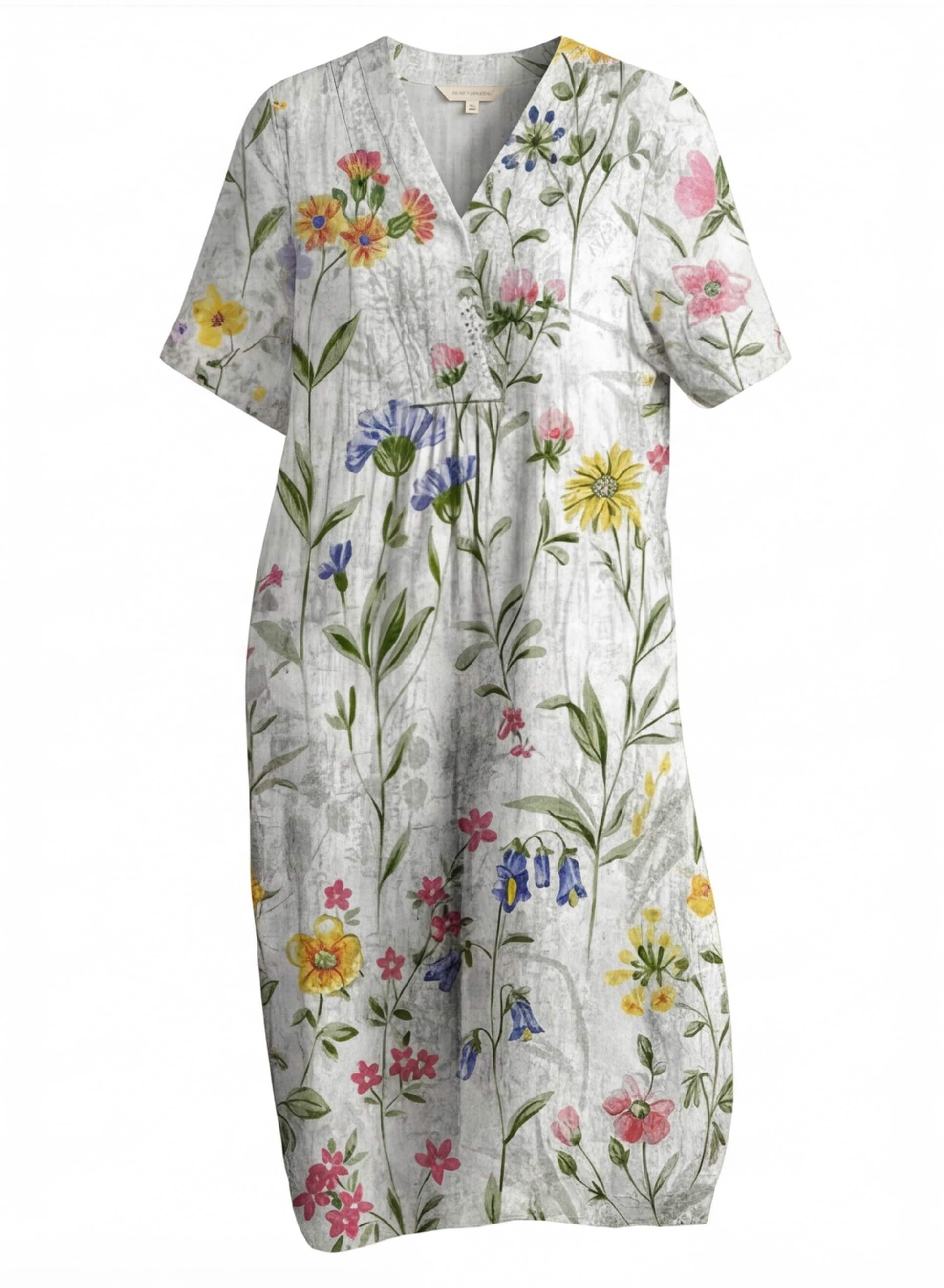 Vestido floral de verano para mujer – Vestido midi ligero con corte holgado