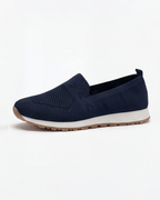 Dame fritidssneakers med gummisål – strik slip-on