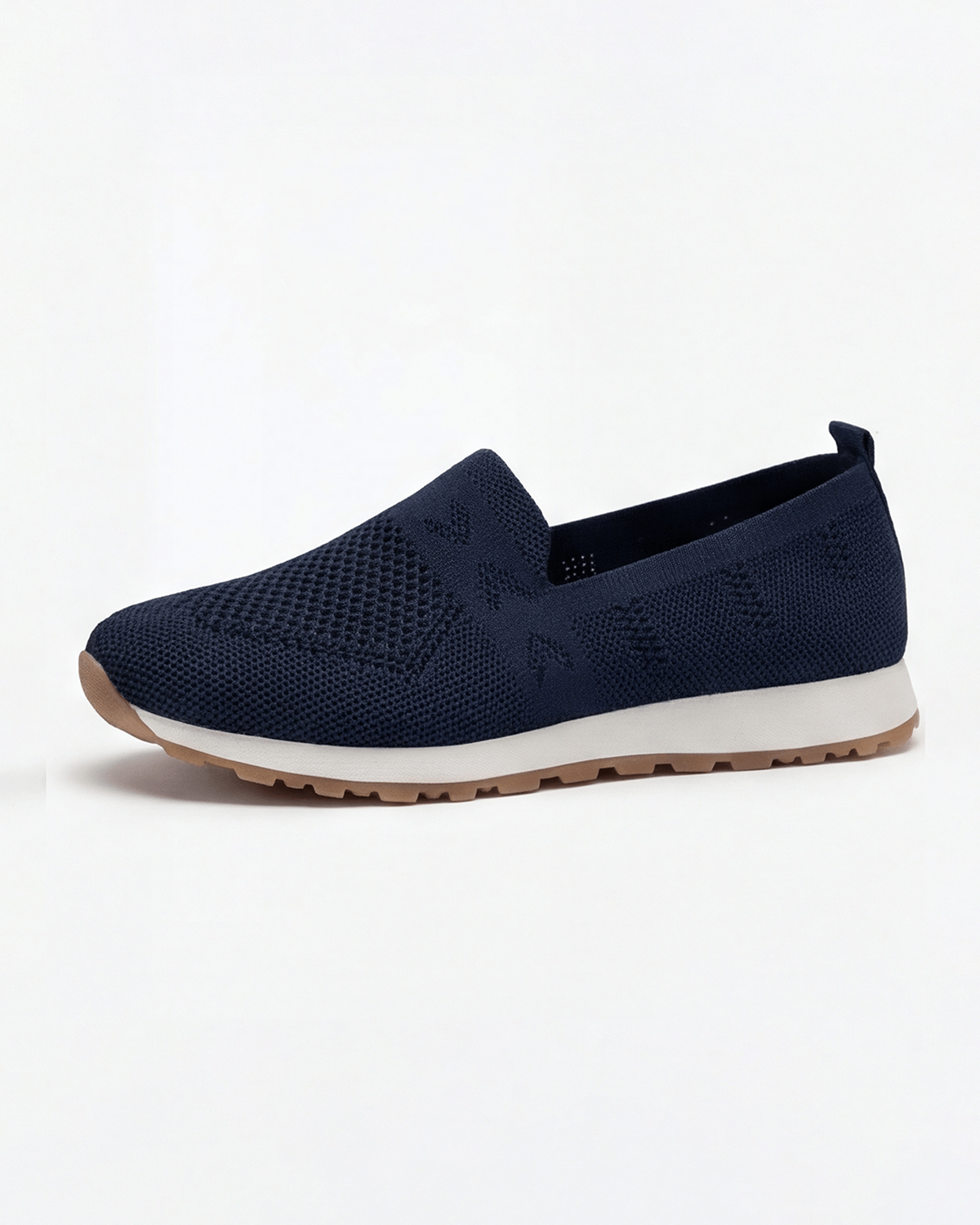 Damen Freizeit-Sneaker mit Gummisohle – Strick Slip-On