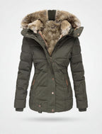 Damen Winterjacke – Gefüttert – Warme Parka mit Fellkapuze