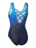 Damen Badeanzug – Sportlicher Einteiler mit Rückendetail
