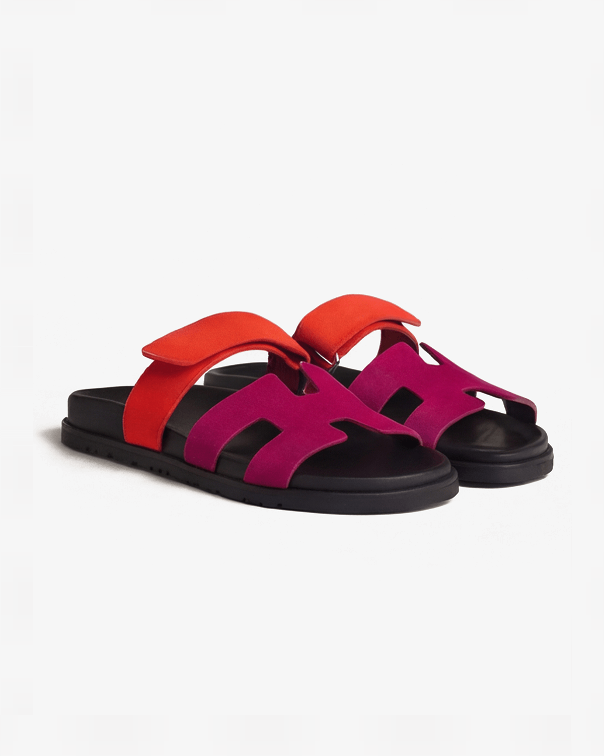 Damen Slide-Sandalen mit breitem Riemen und gepolstertem Fußbett