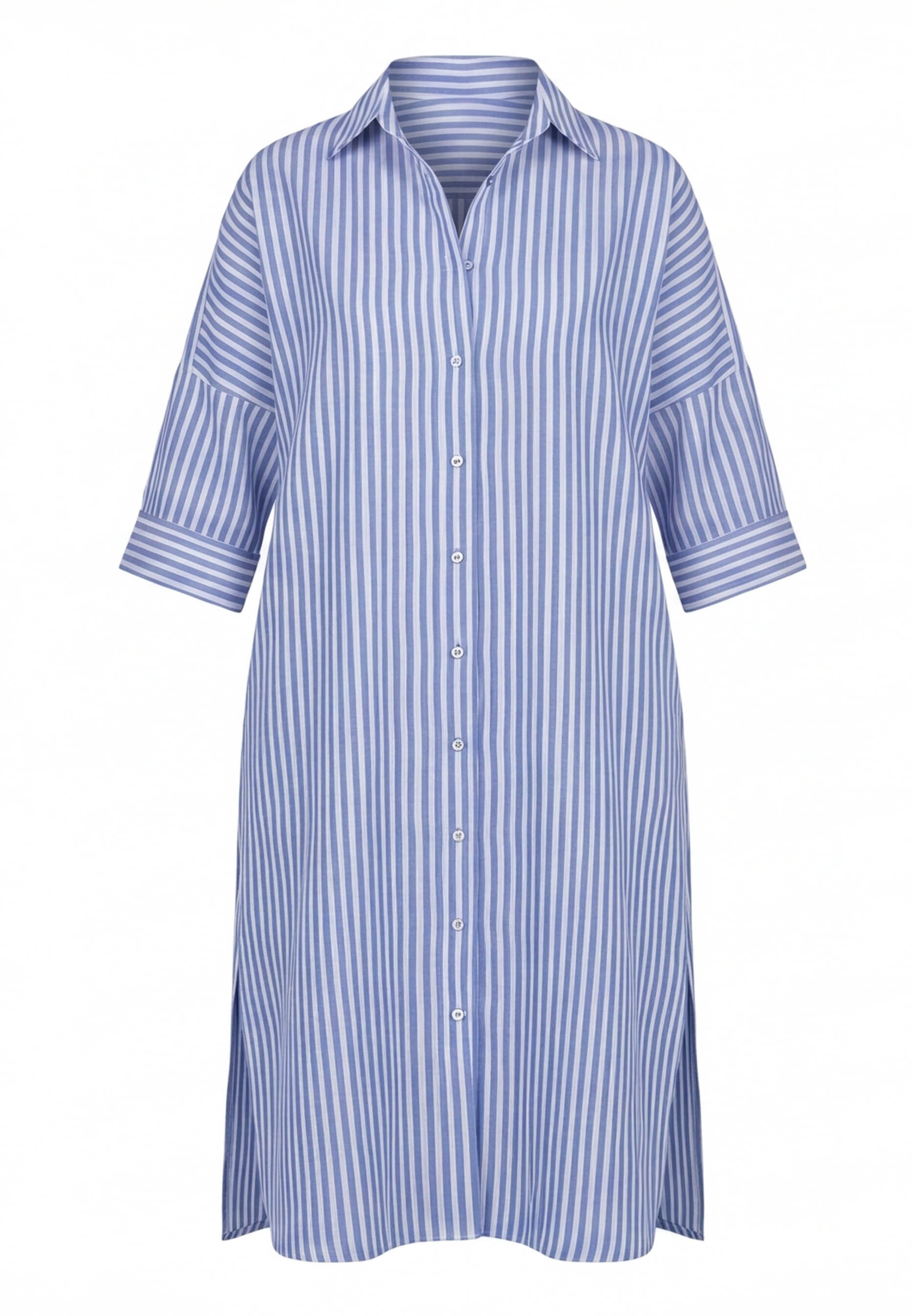 Gestreiftes Damen-Hemdblusenkleid – Leicht & Mühelos Elegant