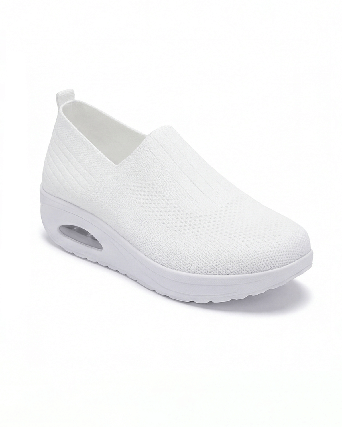 Damen Keil-Sneaker – Slipper in Strickoptik - Orthopädisch