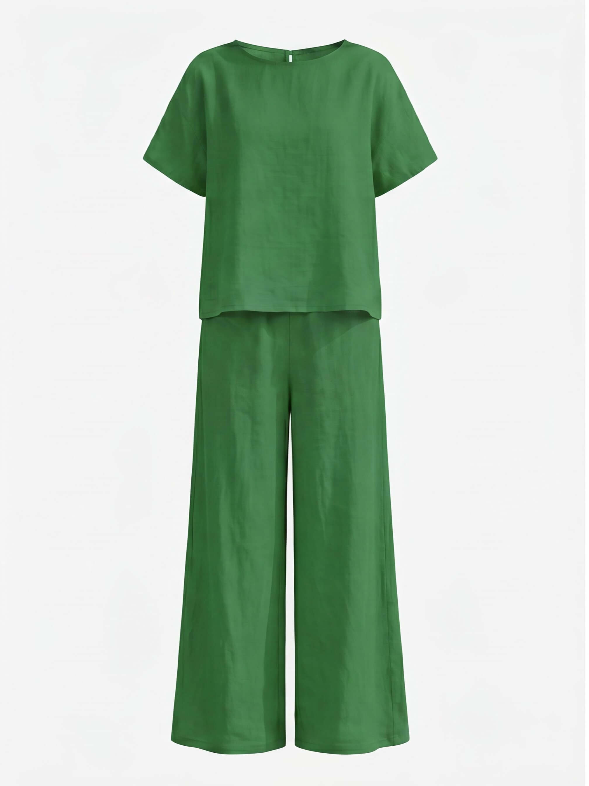 Damen-Set mit Kurzarmtop und weiter Hose