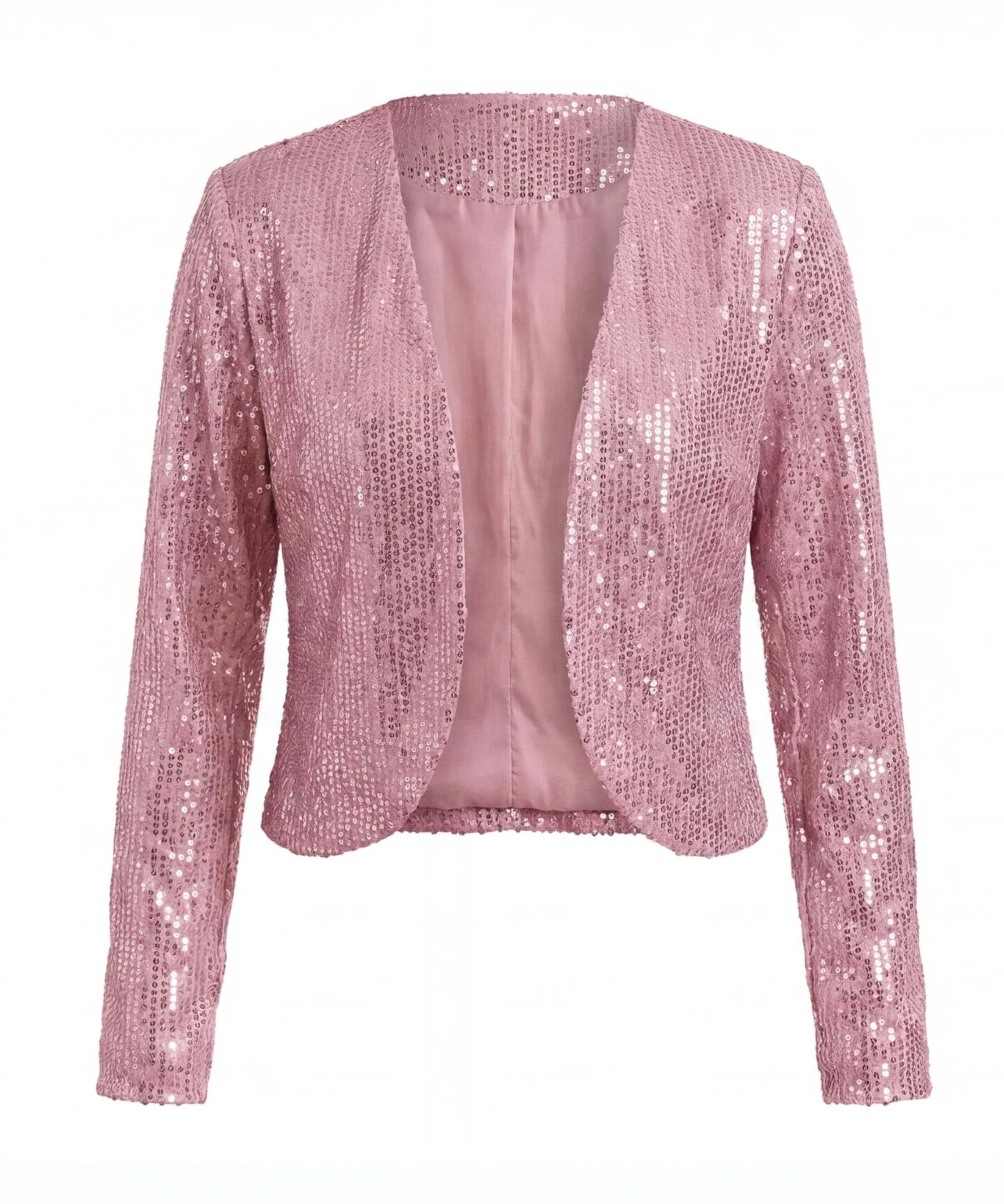 Damen Glitzer Pailletten Cardigan Jacke – Cropped Fit & Eleganter Abend-Glanz