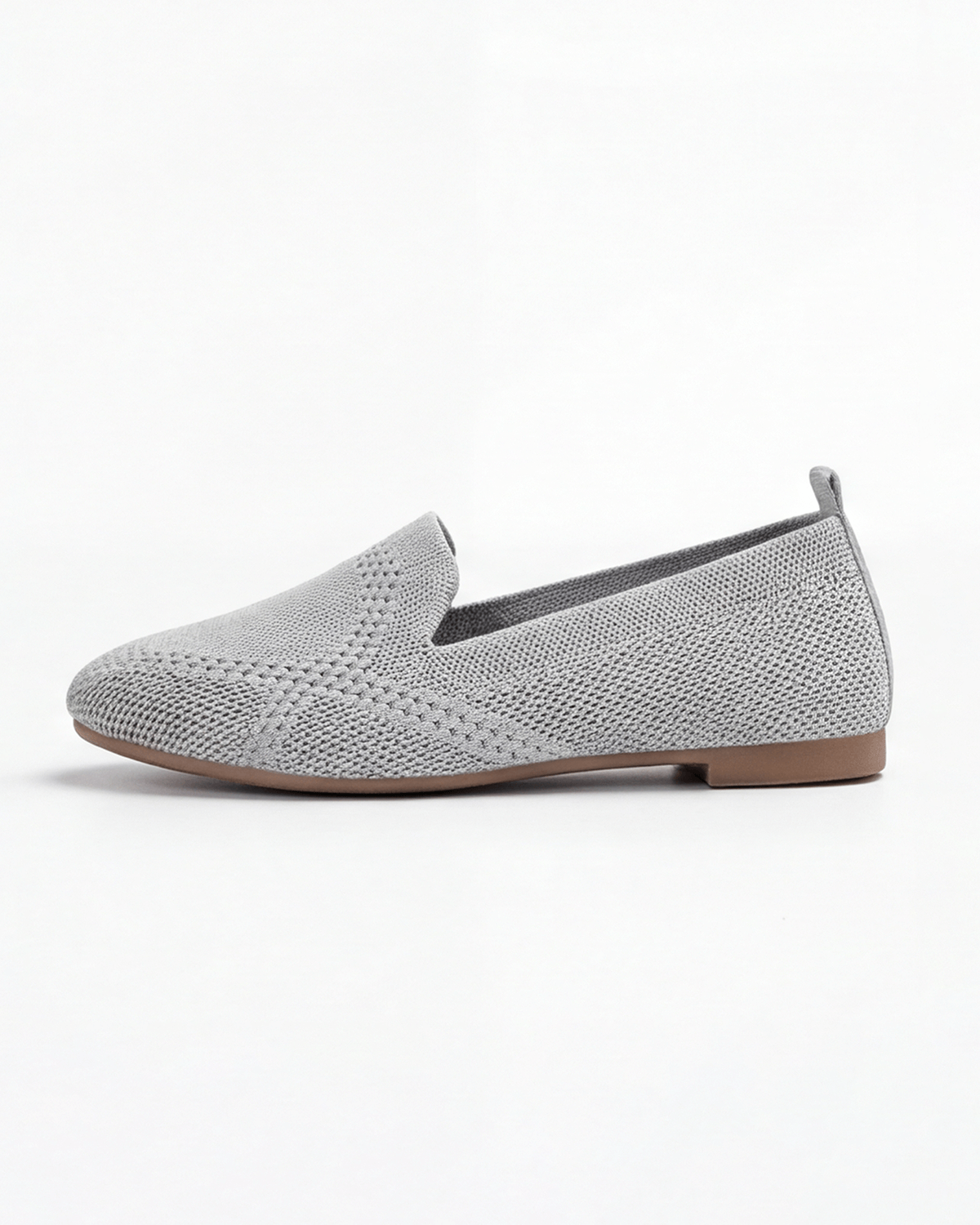 Damen Slipper in Strickoptik – Slip-On Design