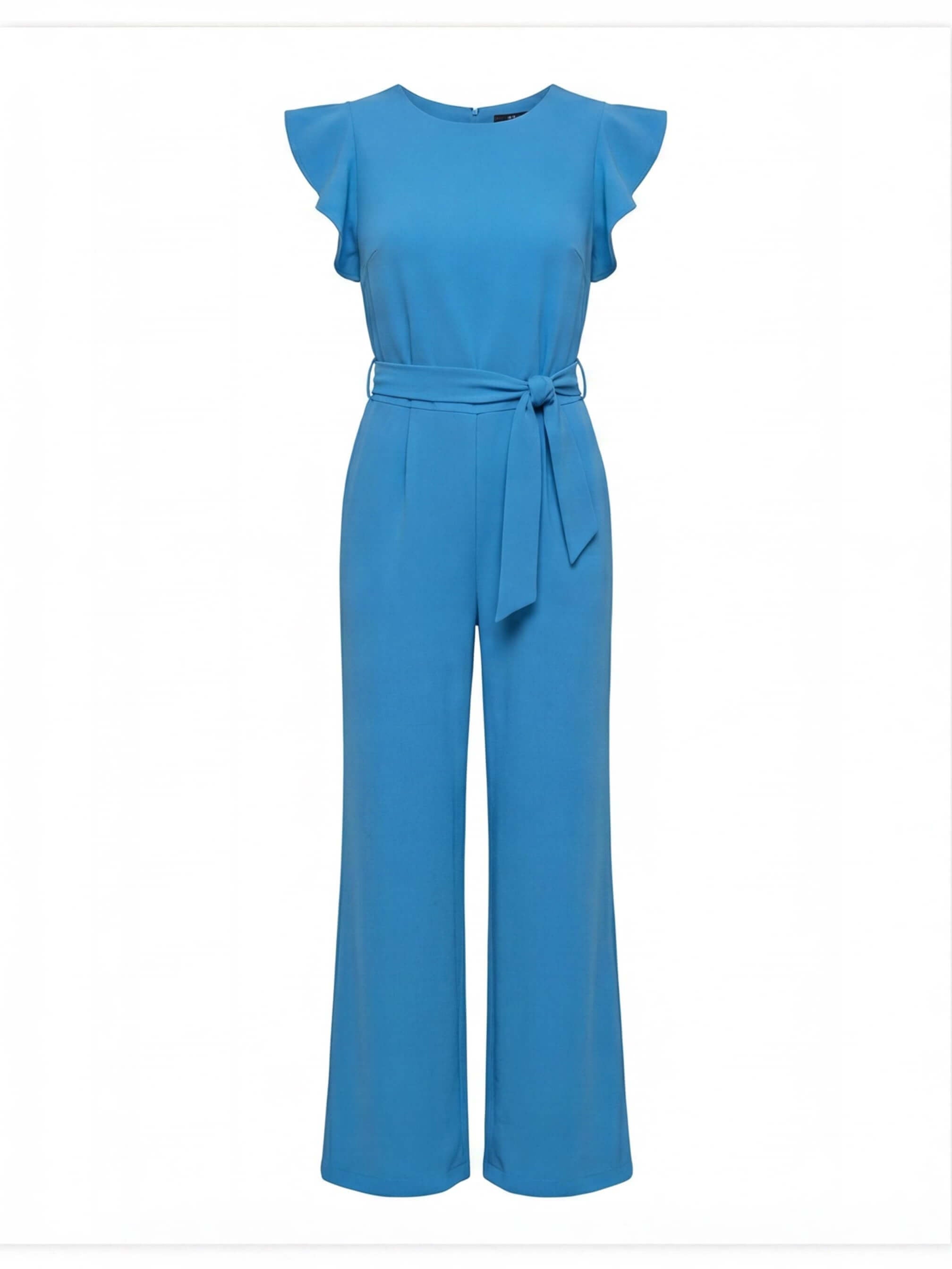 Damen Jumpsuit mit Weitem Bein und Schleifen-Taille