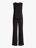 Damen Jumpsuit – Ärmelloser Eleganter Overall mit Weitem Bein