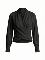 Damenbluse – Taillierte Bluse mit Puffärmeln