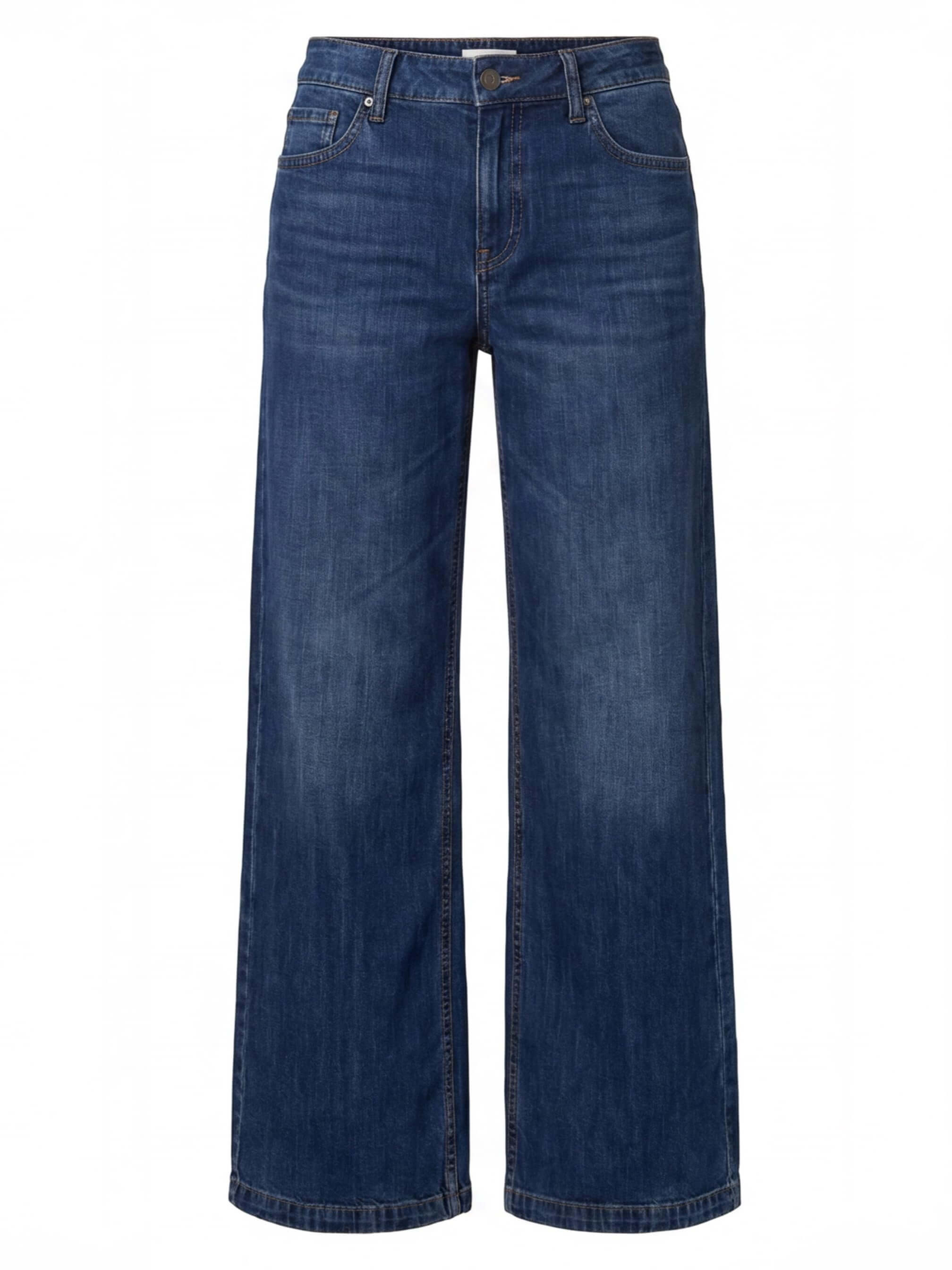 Damen Wide-Leg Jeans mit Distressed-Details