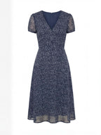 Damen A-Linien Kleid – Elegantes V-Ausschnitt Midi Kleid