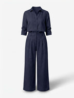 Damen-Set mit Hemdbluse und weiter Hose