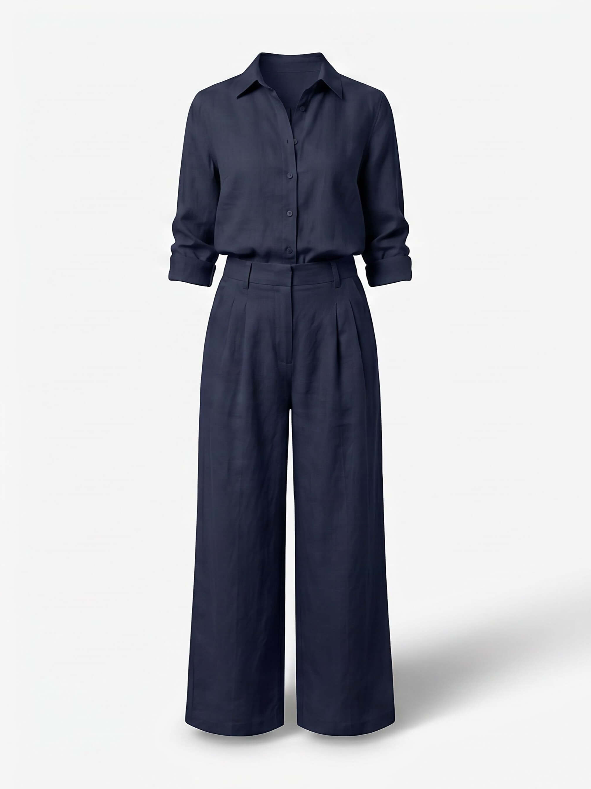 Damen-Set mit Hemdbluse und weiter Hose