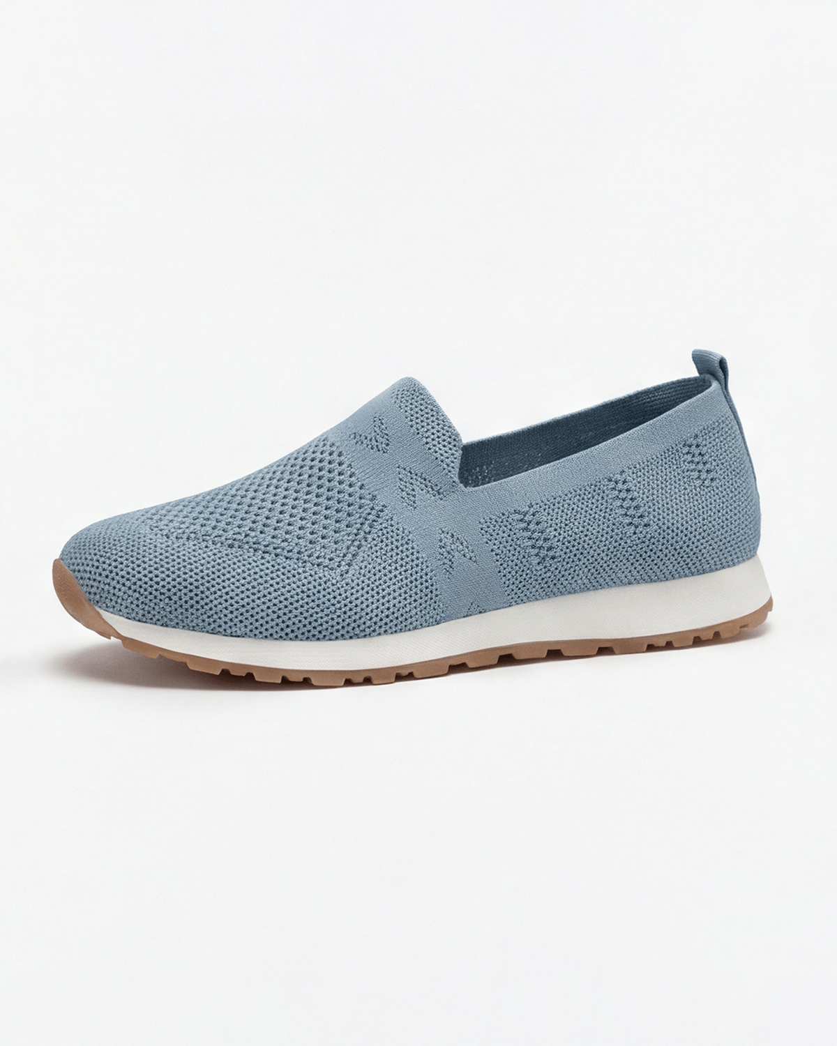 Damen Freizeit-Sneaker mit Gummisohle – Strick Slip-On